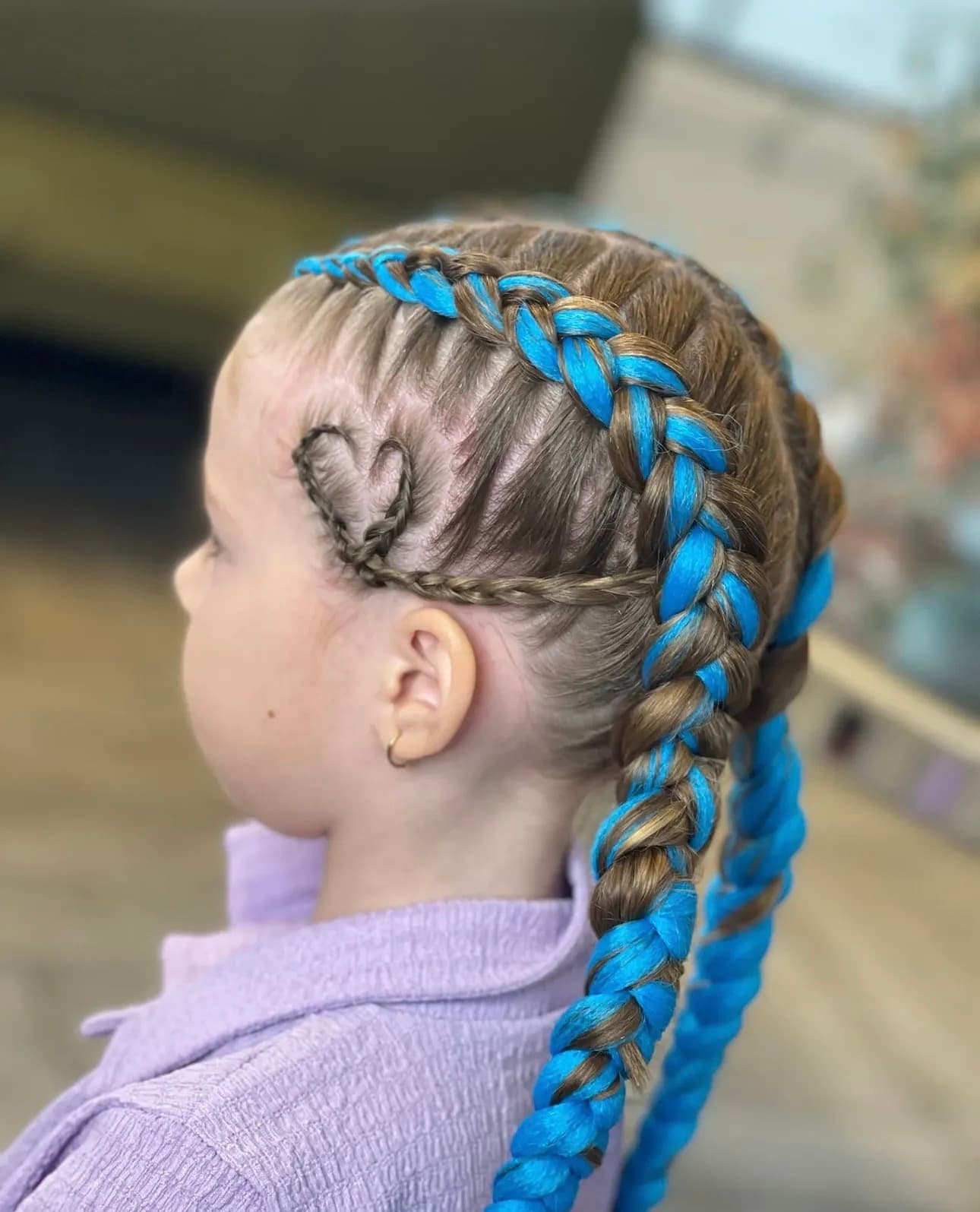 Bold blue extension braids by Tamara at Hair Talks Rouse Hill