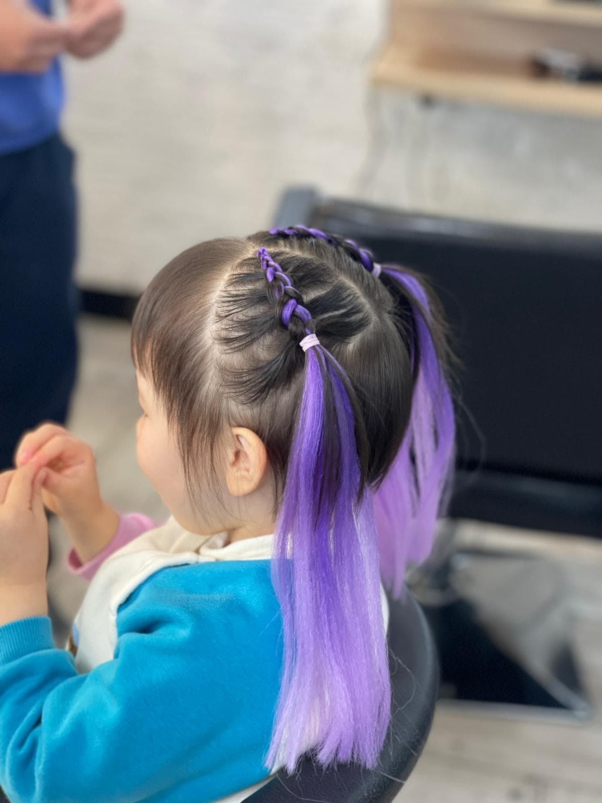 Purple extension braids by Tamara at Hair Talks Rouse Hill